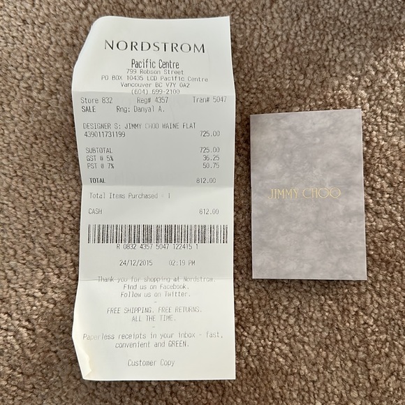 Jimmy Choo flat slip on ballerina 🩰 shoes - Off-white + Gold ✨✨✨ - Picture 3 of 10